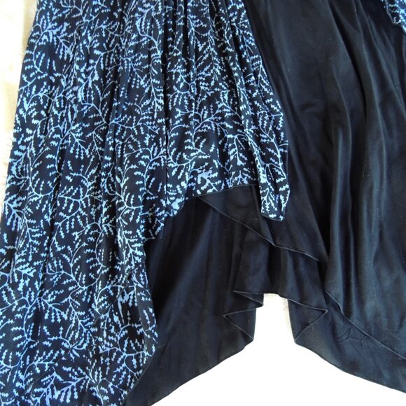 La Luna Loca Blue & Black Layered Handkerchief Skirt XXL - Picture 4 of 8